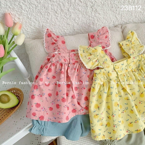 Set bé gái cánh tiên hoa nhí viền bèo BERNIE
