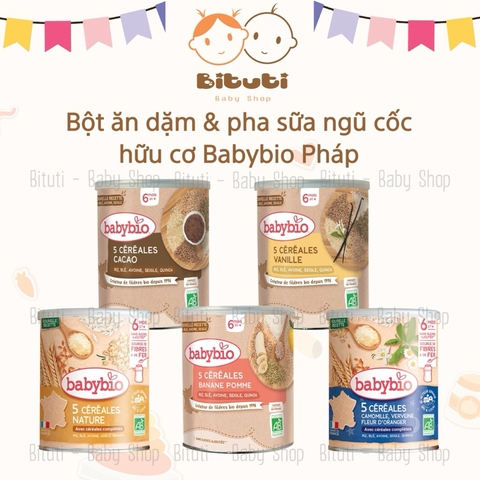 Bột lắc sữa Babybio 250g