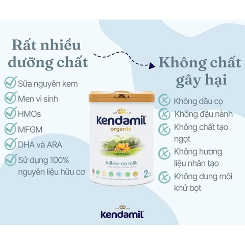 Sữa Kendamil Organic hộp 800gr