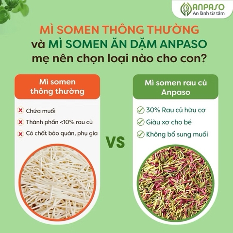 Mì rau củ ăn dặm Anpaso