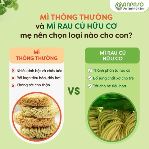 Mì rau củ ăn dặm Anpaso