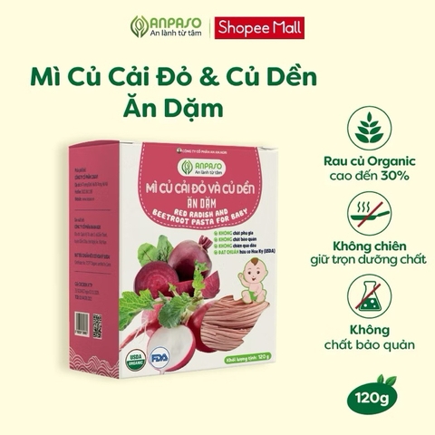 Mì rau củ ăn dặm Anpaso