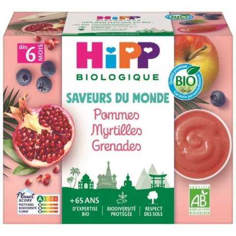 Trái cây nghiền Hipp Pháp dạng hũ