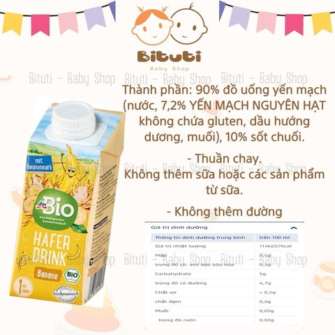 Sữa yến mạch DmBio