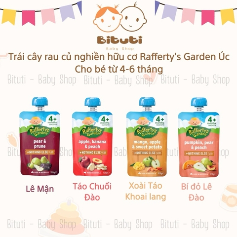 Trái cây rau củ nghiền Rafferty’s Garden 120gr