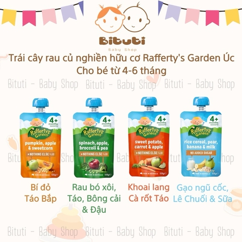 Trái cây rau củ nghiền Rafferty’s Garden 120gr