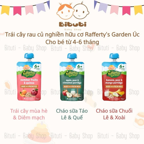Trái cây rau củ nghiền Rafferty’s Garden 120gr