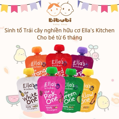 Sinh tố trái cây nghiền hữu cơ Ella Kitchen cho bé từ 6 tháng