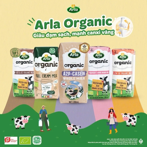 Sữa tươi hữu cơ Arla Organic hộp 200ml