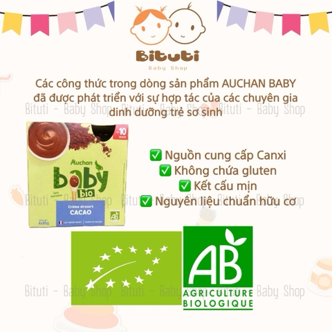 Váng sữa túi Auchan Baby Bio