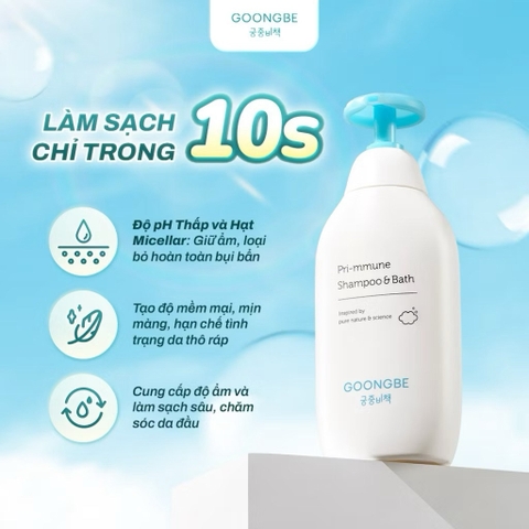 Sữa tắm gội Goongbe Pri-mmune Shampoo & Bath