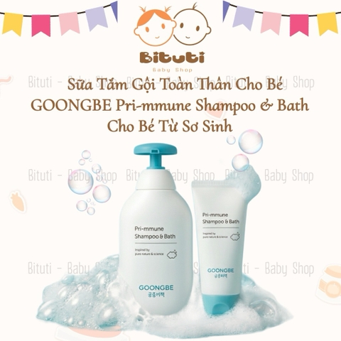 Sữa tắm gội Goongbe Pri-mmune Shampoo & Bath