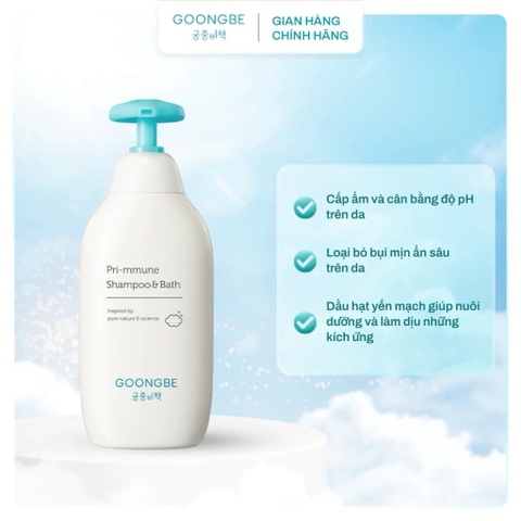 Sữa tắm gội Goongbe Pri-mmune Shampoo & Bath