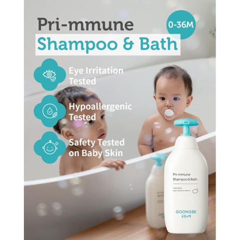 Sữa tắm gội Goongbe Pri-mmune Shampoo & Bath