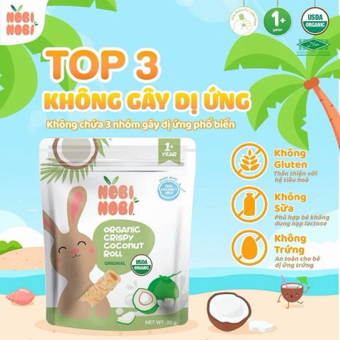 Bánh dừa cuộn giòn Nobi Nobi