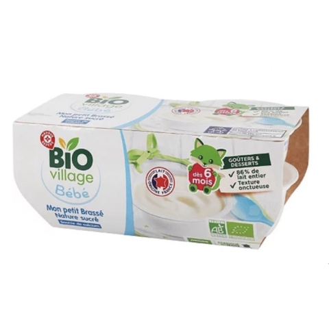 Sữa chua hữu cơ Biovillage Bébé Pháp cho bé từ 6 tháng
