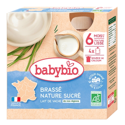 Sữa chua hữu cơ Babybio từ sữa bò/ sữa dê/ sữa cừu/ sữa thực vật dạng túi 85gr cho bé từ 6 tháng