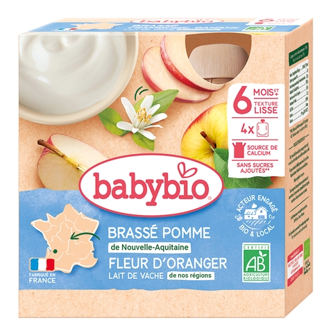 Sữa chua hữu cơ Babybio từ sữa bò/ sữa dê/ sữa cừu/ sữa thực vật dạng túi 85gr cho bé từ 6 tháng
