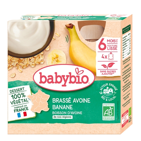 Sữa chua hữu cơ Babybio từ sữa bò/ sữa dê/ sữa cừu/ sữa thực vật dạng túi 85gr cho bé từ 6 tháng