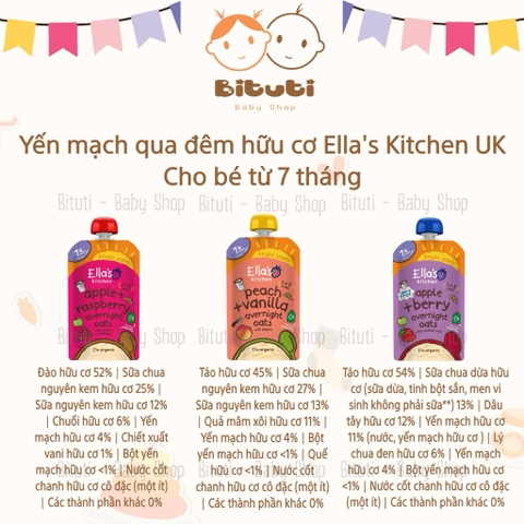 Yến mạch qua đêm Ella’s Kitchen 100g