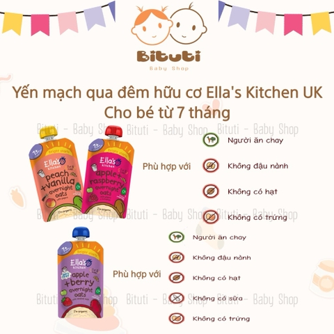 Yến mạch qua đêm Ella’s Kitchen 100g