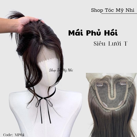 Mái Phủ Hói Siêu Da Đầu Lưới T Mái Bay Tóc Giả MP04 dài 40cm