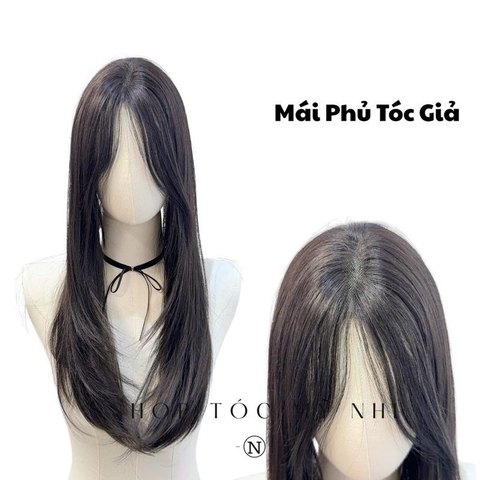Tóc Mái Phủ Hói Siêu Da Đầu Lưới U Tóc Giả Cúp Layer MP06 55cm