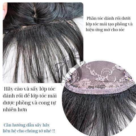 Mái Phủ Tóc Giả Dệt Kim Mái Thưa MP01 40cm