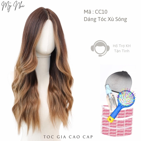 Siêu Da Đầu Nữ cc10 Nhuộm Xù Sóng (kèm dưỡng + lược + lưới + keo)