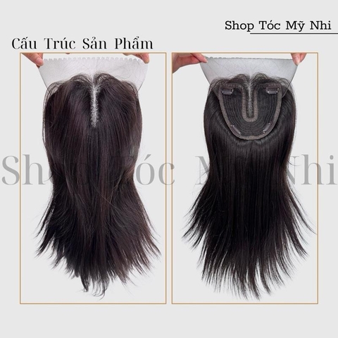 Mái Phủ Hói Siêu Da Đầu Lưới T Mái Bay Tóc Giả MP04 dài 40cm