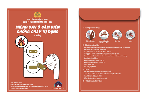 Miếng Dán Ổ Cắm Chống Cháy Tự Động Elephant 114 – Công Nghệ Nano Hàn Quốc