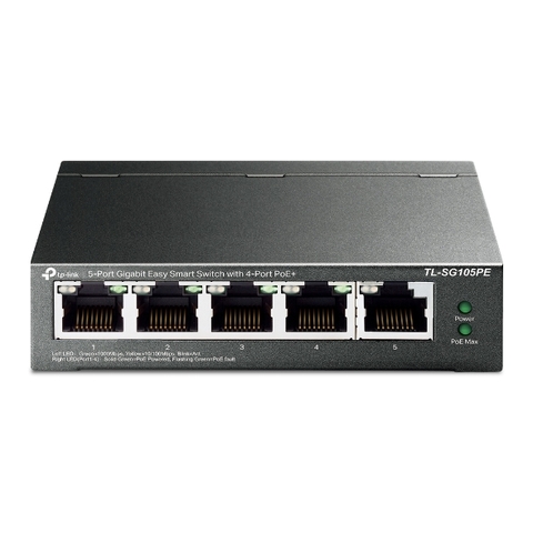 5-Port Gigabit Easy Smart Switch with 4-Port PoE+ TP-Link TL-SG105PE | Hàng chính hãng