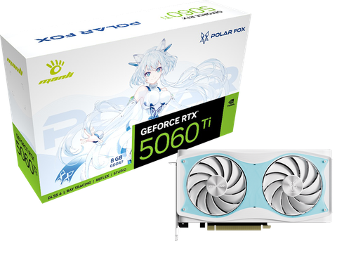 CARD ĐỒ HỌA MANLI POLAR FOX GEFORCE RTX 5060 TI OC 16GB GDDR7 M-N506TIPO/D716G-M2649