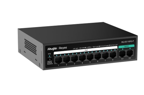 RG-ES110FG-P – Switch PoE Gigabit ổn định, mạnh mẽ cho hệ thống camera & mạng doanh nghiệp