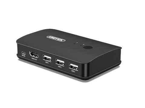 Bộ chuyển đổi 2-1 KVM HDMI+USB 2.0 UNITEK V148A CHIP AG7111 + STC204S + FE8.1