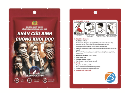 Khăn Cứu Sinh Chống Khói Độc Elephant 114 - Chính Hãng Bộ Công An