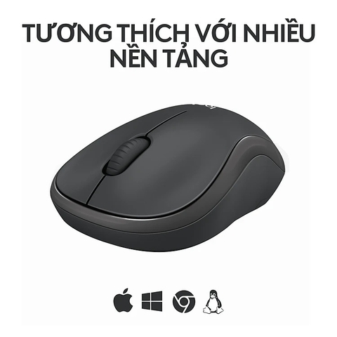 Chuột không dây Logitech Bluetooth M241, màu than chì (910-007416) | Hàng chính hãng