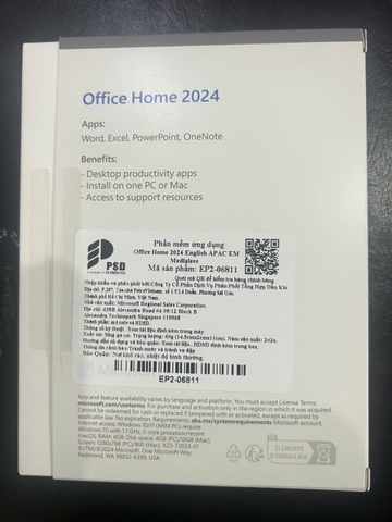 Phần mềm Microsoft Windows Home 11 64Bit KW9-00632