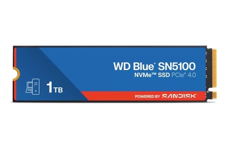 Ổ cứng gắn trong SSD WD Blue SN5100 NVMe SSD 1TB PCIe Gen 4.0, 5Y WTY_WDS100T5B0E-00CPE0
