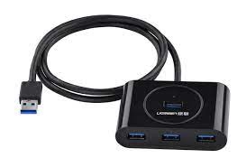 Bộ chia cổng USB 4 cổng 3.0 dài 80cm chính hãng Ugreen 20291 cao cấp | Hàng chính hãng