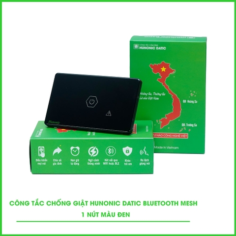 Công Tắc Chống Giật BLE Mesh Hunonic Datic – An Toàn Tuyệt Đối, Thông Minh Vượt Trội