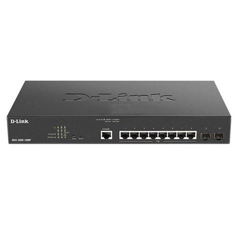 D-Link DGS-2000-10MP – Switch Gigabit Managed 8 Port PoE+ với 2 cổng SFP