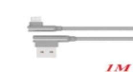 Cáp USB 2.0->Lightning 1m  UNITEK C14055GY cong | Hàng chính hãng