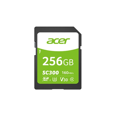 Thẻ nhớ SD ACER SC300 256GB CL10 U3 V30 R160 W120