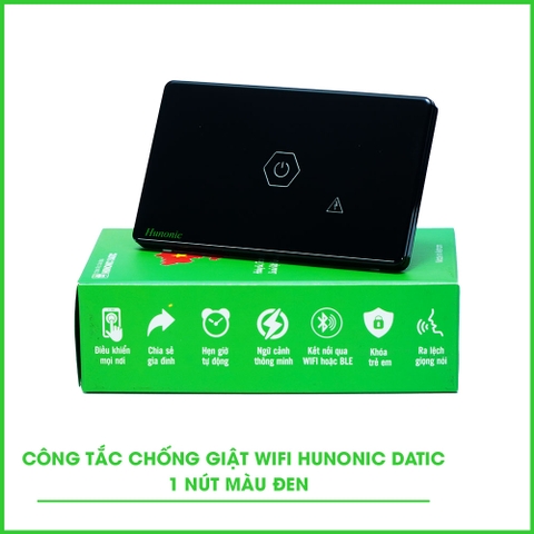 Công Tắc Chống Giật Wifi Hunonic Datic Màu Trắng – An Toàn Tuyệt Đối Cho Bình Nóng Lạnh & Máy Bơm