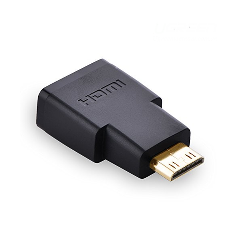 Đầu chuyển MINI HDMI (đực) to HDMI (cái) adapter Ugreen 20101 | Hàng chính hãng