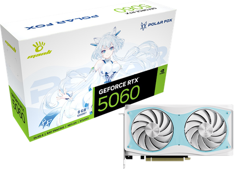 CARD ĐỒ HỌA MANLI POLAR FOX GEFORCE RTX 5060 OC 8GB GDDR7 M-N506PO/D78G-M2660