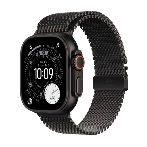 Apple Watch Ultra 3 49mm Black Titanium Black Milanese Loop M