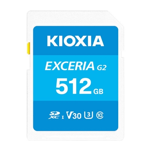 Thẻ nhớ KIOXIA EXCERIA G2 SD 512GB LNEX2L512GG4 – UHS-I U3, V30, tốc độ đọc 100MB/s