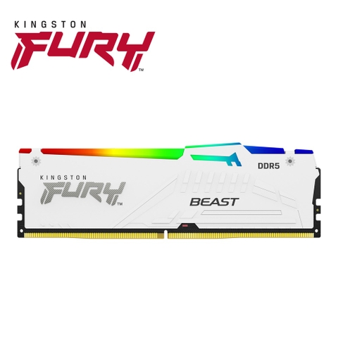 RAM Kingston FURY Beast White RGB 32GB (2x16GB) DDR5 5600Mhz (KF556C40BWAK2-32) | Hàng chính hãng